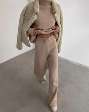 Load image into Gallery viewer, Knitted solid color loose casual suit
