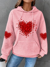 Load image into Gallery viewer, Women's Valentine's Day Heart Print Hoodie Sweatshirt