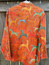 Load image into Gallery viewer, Vintage Wild West Horse Art Print Casual Denim Jacket