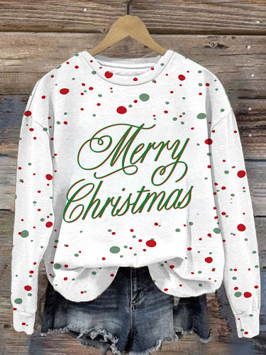 Women's Colorful Dot Christmas Sweatshirt