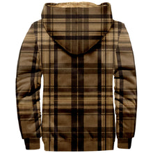 Load image into Gallery viewer, Vintage Plaid Print Pocket Fleece Hoodie Jacket
