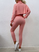 Load image into Gallery viewer, High-neck short casual two-piece set