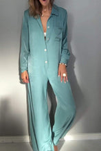 Load image into Gallery viewer, Women's Lapel Long Sleeve Casual Jumpsuit