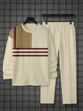 Load image into Gallery viewer, Men's Colorblock Round Neck Casual Sports Set 054