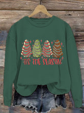 Load image into Gallery viewer, Women&#39;s Christmas Tree Printed Crew Neck Sweatshirt