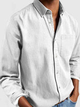 Load image into Gallery viewer, Men's Basics Vintage Washed 100% Cotton Pocket Long Sleeve Shirt