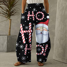 Load image into Gallery viewer, Christmas Santa Claus Print Casual Loose Pants