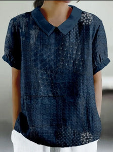 Women's Floral Art Short Sleeve Top