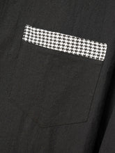 Load image into Gallery viewer, Men's summer cotton and linen houndstooth solid color short-sleeved shirt