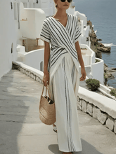 Load image into Gallery viewer, Women'S Loose Striped Resort Pants Set
