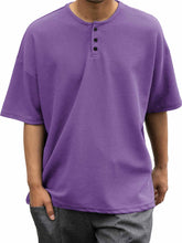 Load image into Gallery viewer, Men's Casual Basic Waffle Fabric Short Sleeve Henley
