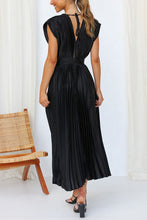 Load image into Gallery viewer, Hello Gorgeous Satin Pleated Midi Dress