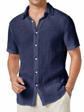 Load image into Gallery viewer, Men's Hawaiian Pleated Fabric Short Sleeve Shirt