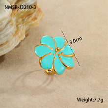 Load image into Gallery viewer, Bohemian Flower Oil Drop Ring
