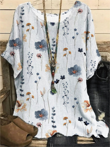 Women's Elegant Printed Short Sleeve T-shirt