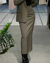 Load image into Gallery viewer, Commuter Lapel Blazer &amp; Overskirt Two-Piece Set
