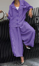 Load image into Gallery viewer, Women's Comfortable Striped Top And Pants Two-Piece Set