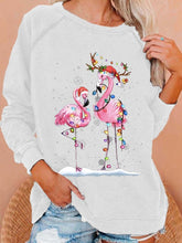 Load image into Gallery viewer, Women'S Christmas Flamingo Print Casual Sweatshirt