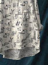 Load image into Gallery viewer, Women's Cute Dog Print Casual Cotton And Linen Shirt