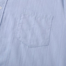 Load image into Gallery viewer, Men's Cotton And Linen Striped Texture Comfortable Pocket Daily Short-sleeved Shirt