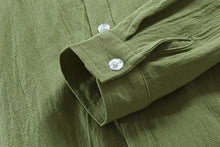 Load image into Gallery viewer, Men's Lapel Cotton And Linen Loose Casual Long-sleeved Shirt