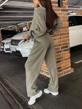 Load image into Gallery viewer, Women's Knitted Buttoned Jacket and Pants Two-piece Set