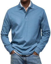 Load image into Gallery viewer, Men's Everyday Comfort Lapel Button Casual Long Sleeve POLO Shirt