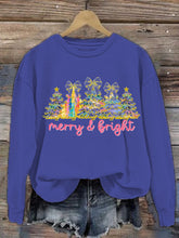 Load image into Gallery viewer, Women's Christmas Tree Printed Crew Neck Sweatshirt