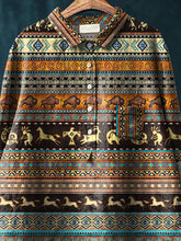 Load image into Gallery viewer, African Tribal Pattern Printed Women's Casual Cotton And Linen Shirt