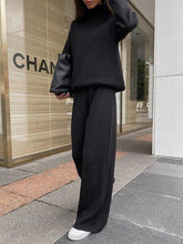 Load image into Gallery viewer, Knitted solid color loose casual suit