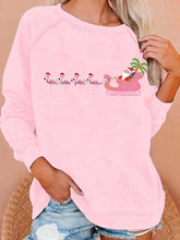 Load image into Gallery viewer, Women'S Christmas Flamingo Print Casual Sweatshirt