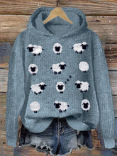 Load image into Gallery viewer, Lovely Sheep Pattern Cozy Knit Hoodie