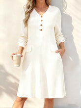 Load image into Gallery viewer, Women'S Casual Solid Color V-Neck Dress