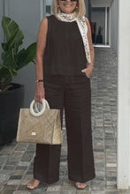 Load image into Gallery viewer, Cotton and linen sleeveless suit