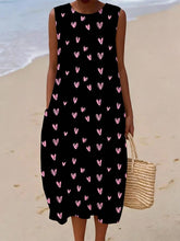 Load image into Gallery viewer, Women'S Round Neck Sleeveless Color-Block Printed Dress