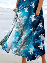 Load image into Gallery viewer, Women's Sea Turtle Ocean Art Print Pocket Casual Resort Comfort Maxi Dress