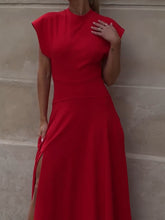 Load image into Gallery viewer, Chic slim fit dress with flying sleeves