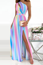 Load image into Gallery viewer, Jolie Floral One Shoulder Cutout Slit Maxi Dress