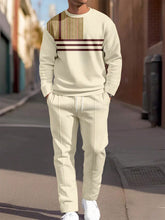 Load image into Gallery viewer, Men's Colorblock Round Neck Casual Sports Set 054