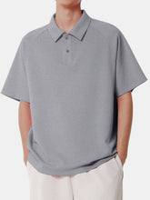 Load image into Gallery viewer, Men's Solid Color Comfortable Cotton Casual Daily Raglan Short-sleeved Polo Shirt