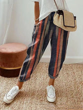 Load image into Gallery viewer, Women&#39;s Printed Cotton And Linen Casual Pants