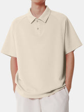 Load image into Gallery viewer, Men's Solid Color Comfortable Cotton Casual Daily Raglan Short-sleeved Polo Shirt