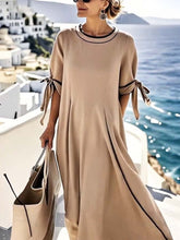 Load image into Gallery viewer, Women'S Loose Striped Knot Dress