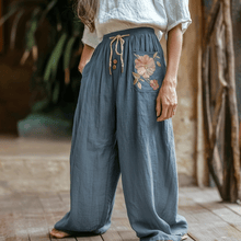 Load image into Gallery viewer, Women's Linen Bohemian Casual Harem Trouser Pants