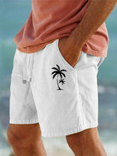 Load image into Gallery viewer, Men's Hawaiian Coconut Print Beach Shorts