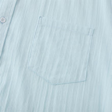 Load image into Gallery viewer, Men's Cotton And Linen High Quality Striped Pocket Short Sleeve Shirt