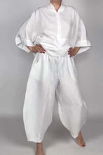 Load image into Gallery viewer, Women's casual half-zip top + bloomers solid color two-piece set