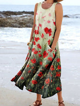 Load image into Gallery viewer, Women's Abstract Floral Art Print Pocket Casual Resort Comfort Maxi Dress