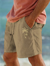 Load image into Gallery viewer, Men's Hawaiian Coconut Print Beach Shorts