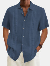 Load image into Gallery viewer, Men's Summer Simple Striped Printed Short-sleeved Shirt